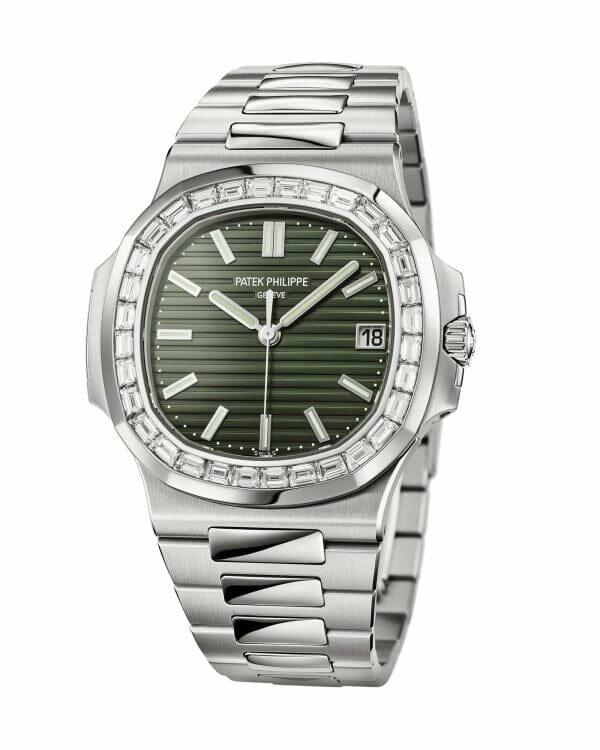 patek-philippe-green-dial-steel-diamond-bezel-replica-watch
