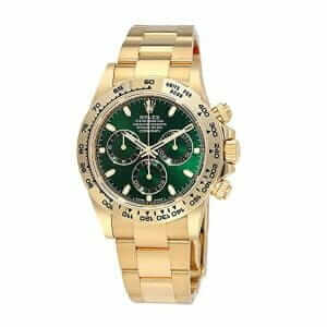 rolex-daytona-green-dial-yellow-gold-oyster-left-replica