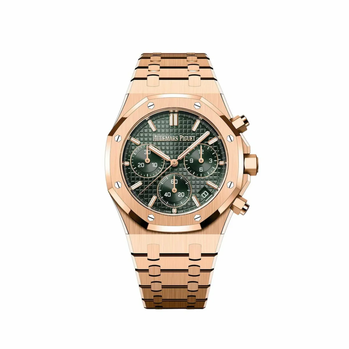 ap royal rose gold green dial