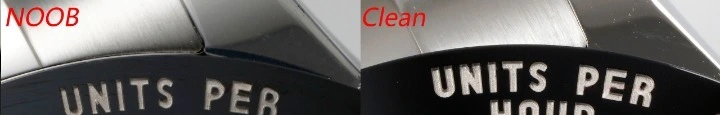 clean vs noob factory bezel