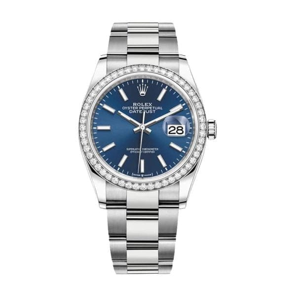 rolex datejust 126284rbr steel automatic blue dial oyster replica