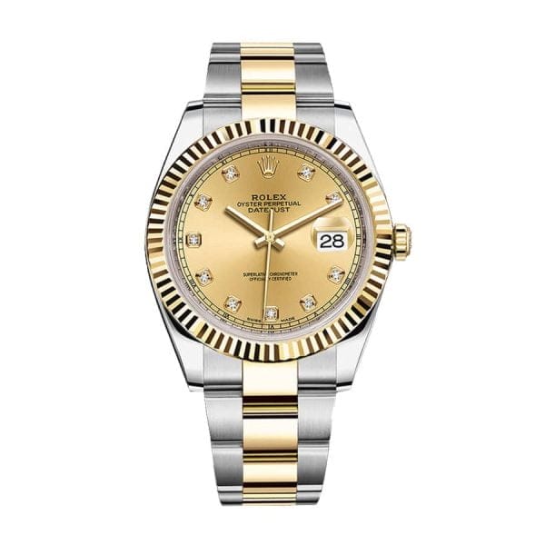 rolex datejust 126333 steel yellow gold automatic champagne dial oyster replica