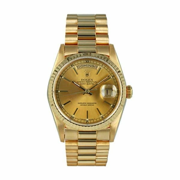 rolex day date yellow gold champagne dial 228238 replica