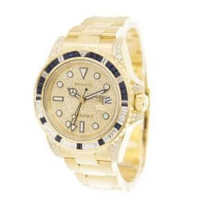 rolex-gmt-master-116758sa-ii-yellow-gold-automatic-gold-dial-left-replica