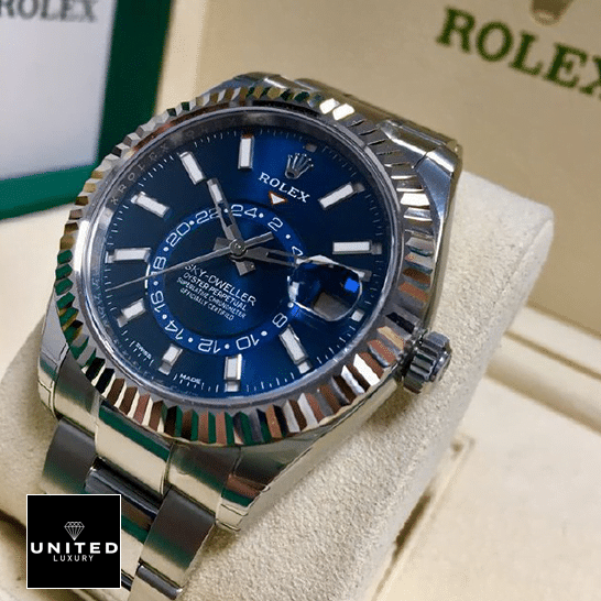 Rolex Sky-Dweller Blue Dial Stainless Steel 326934-0003 Replica in the Rolex Box